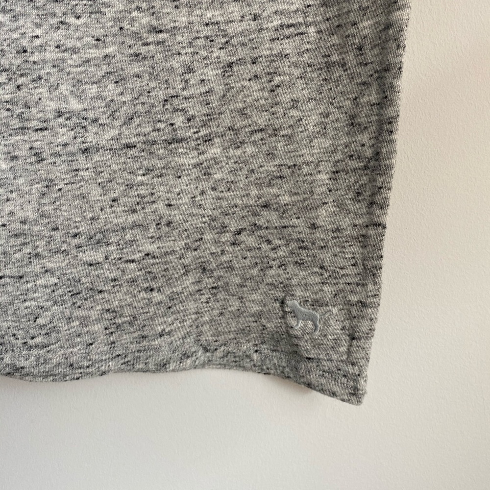 VS PINK Gray V Neck Tee Shirt - Picture 2 of 4